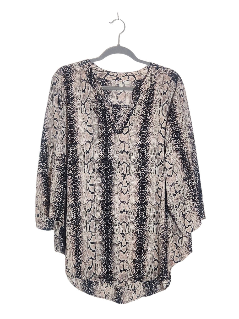 Cato Blush Pink and Black Snakeskin Print Blouse Size 18/20W